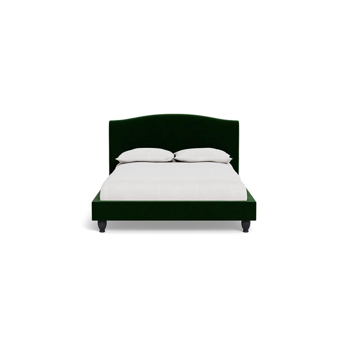 Heal's Devon Double Bed Smart Velvet Forest Black Beech Feet – image 2