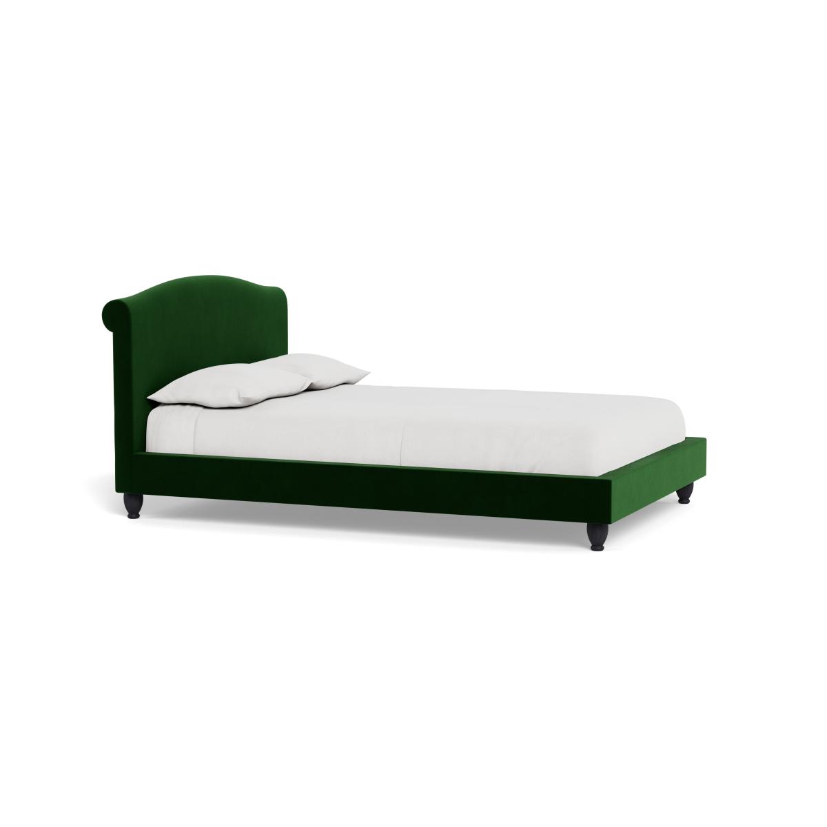 Heal's Devon Double Bed Smart Velvet Forest Black Beech Feet – image 3