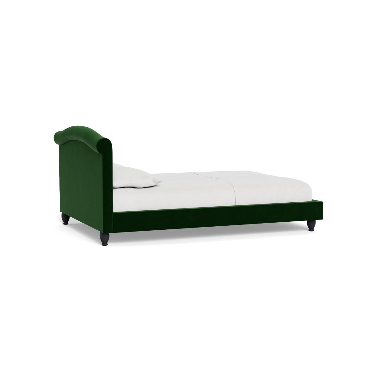 Heal's Devon Double Bed Smart Velvet Forest Black Beech Feet – image 5