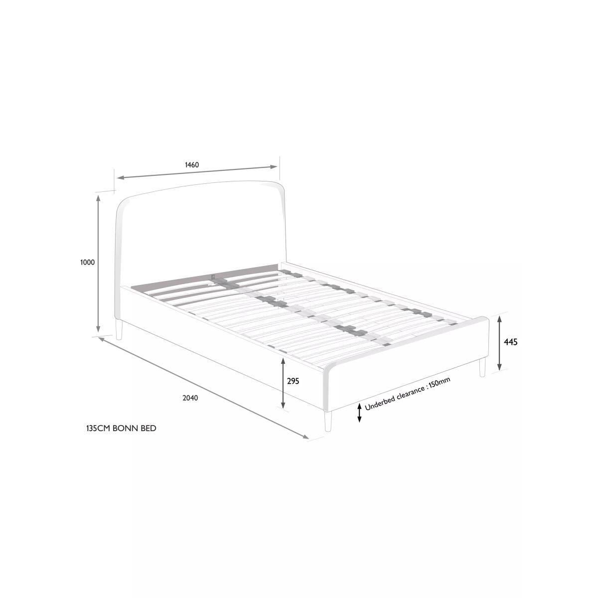 John Lewis ANYDAY Bonn Upholstered Bed Frame, Double – image 12