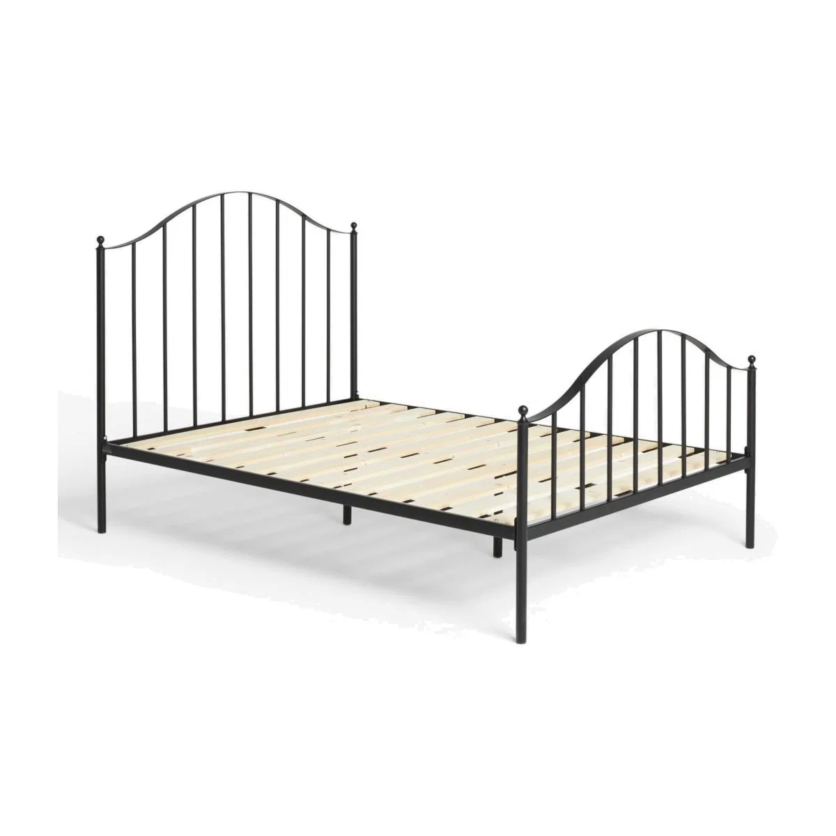 John Lewis Spindle Classic Metal Bed Frame, Double, Black – image 1