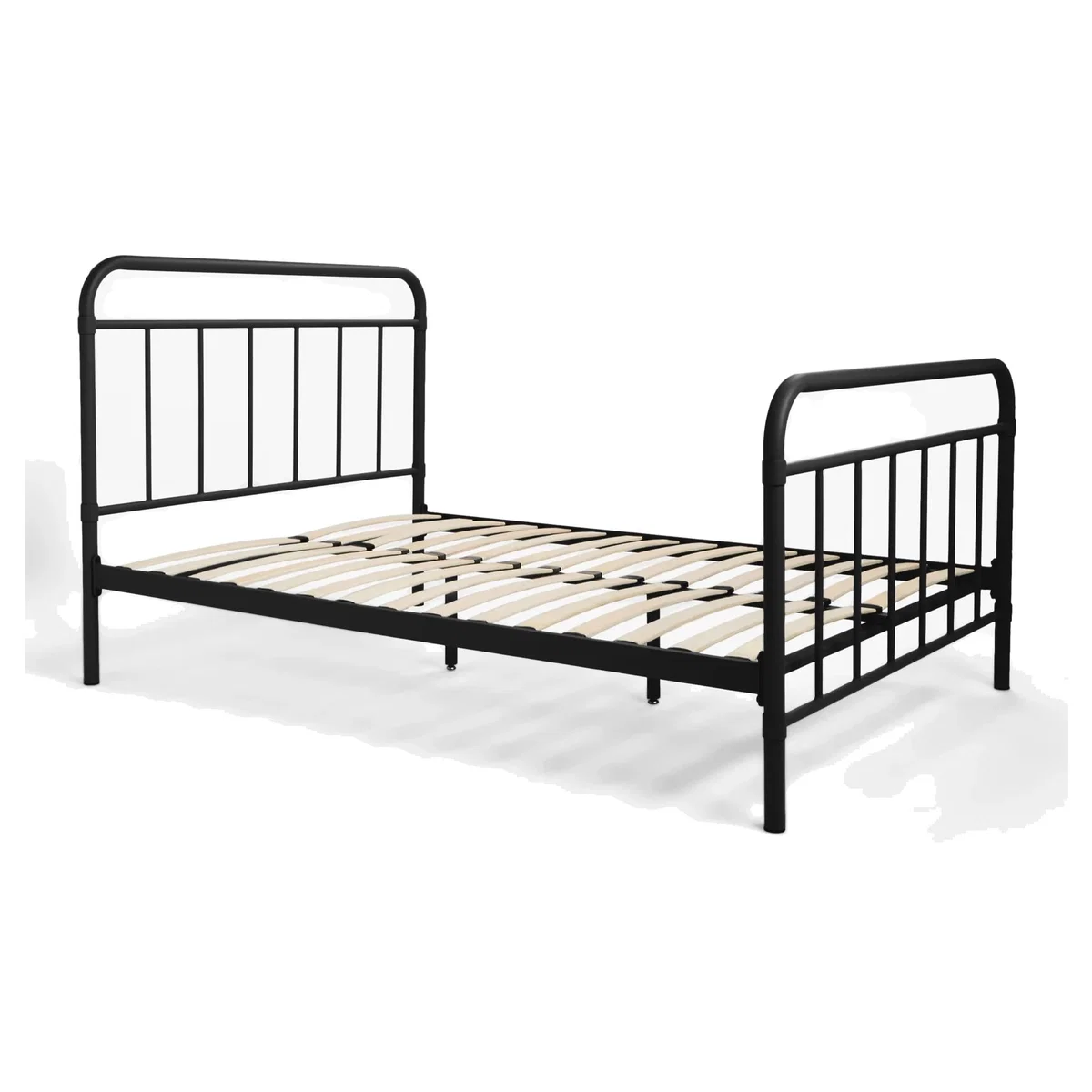 John Lewis ANYDAY Dorm Metal Bed Frame, Double, Black – image 1