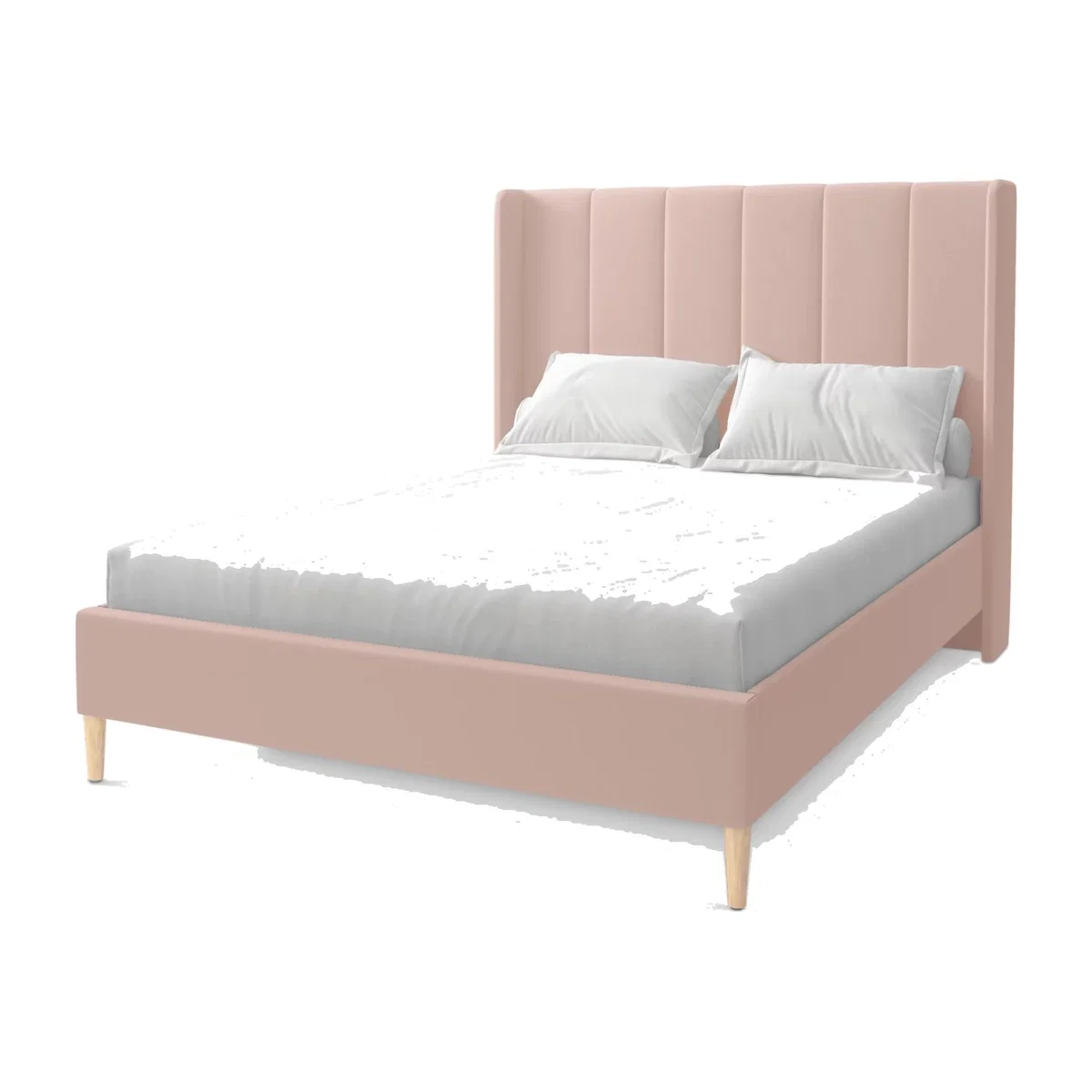 Koti Home Adur Upholstered Bed Frame, Double – image 1