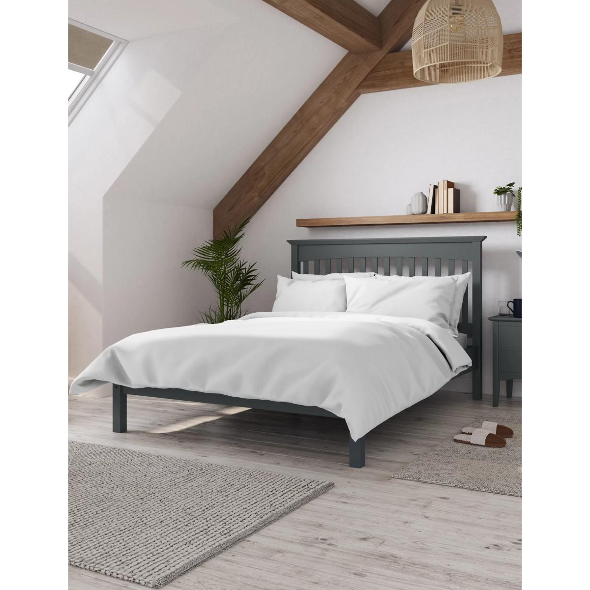 M&S Hastings Bed - 4FT - Soft White, Soft White,Mid Blue,Grey,Dark Grey – image 4