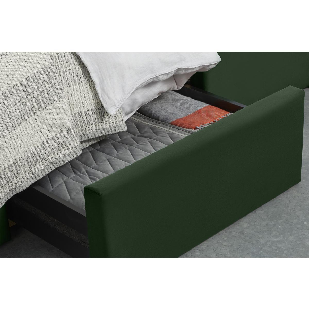 Lamas Double Bed with Storage Drawers, Regal Blue Velvet – image 6