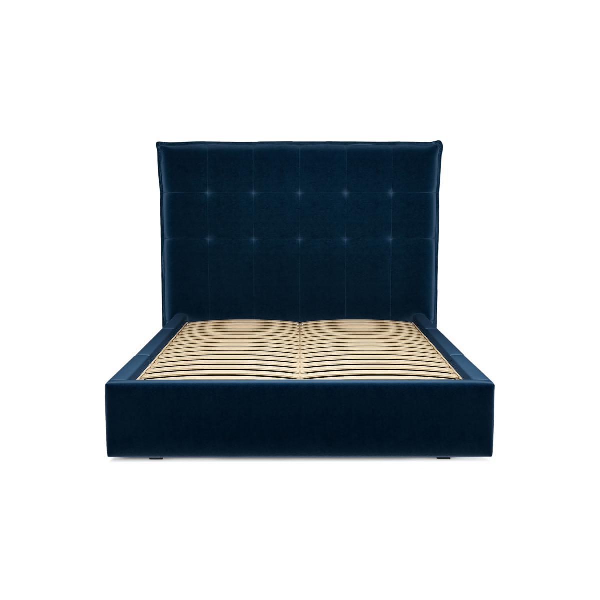 Lamas Double Bed with Storage Drawers, Regal Blue Velvet – image 7