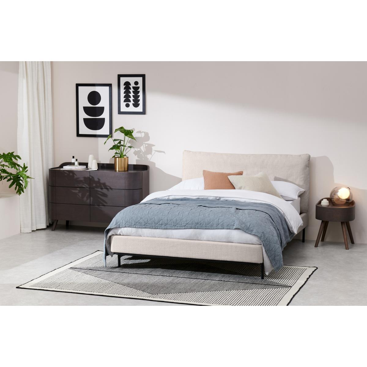 Harlow Double Bed, Oat Weave – image 4