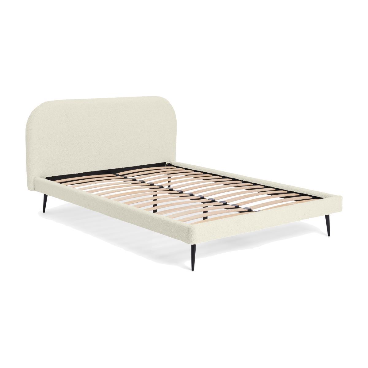 Eulia Double Bed, Faux Sheepskin – image 1