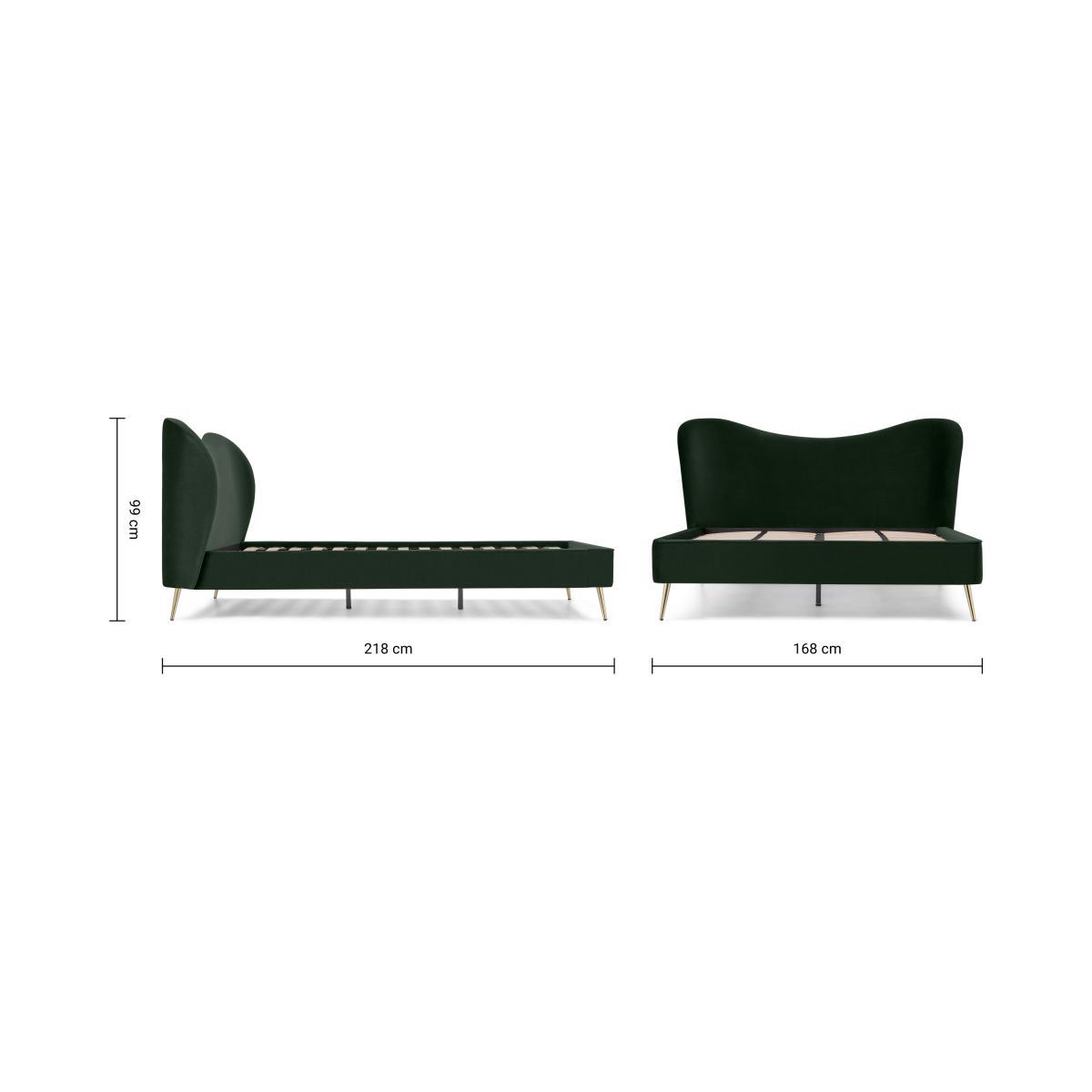 Kooper Double Bed, Laurel Green Velvet – image 9