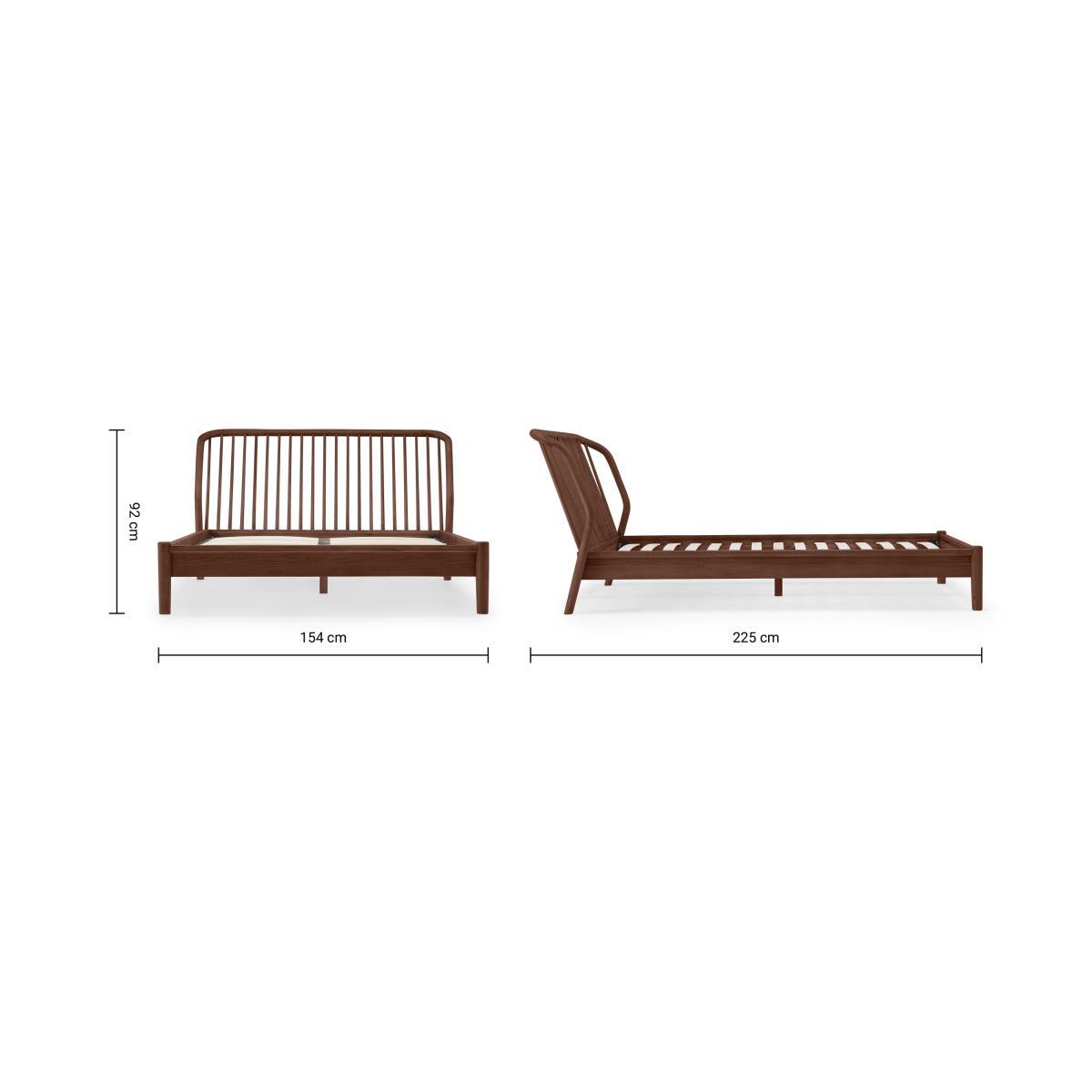 Tacoma Double Bed, Walnut – image 8