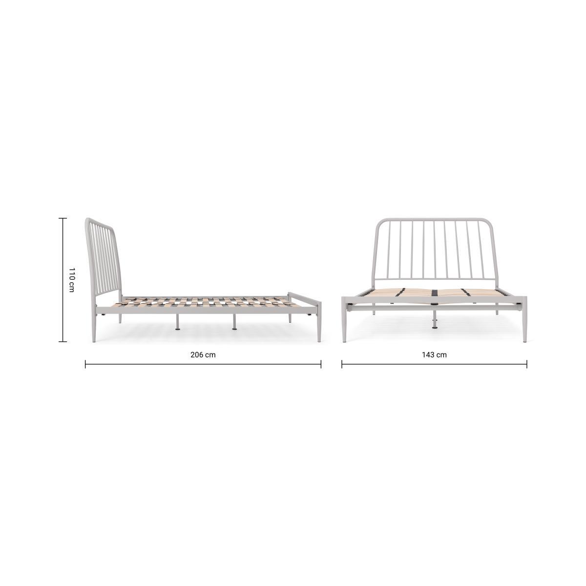 Alana Double Bed, Pebble Grey – image 8