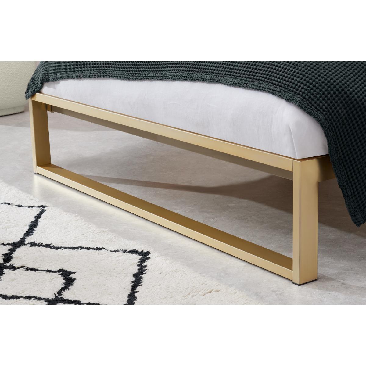 Selu Double Platform Bed, Brass – image 4