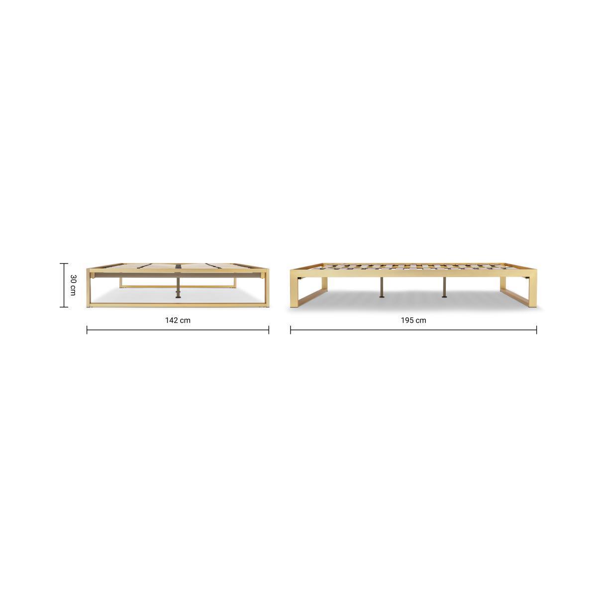 Selu Double Platform Bed, Brass – image 7