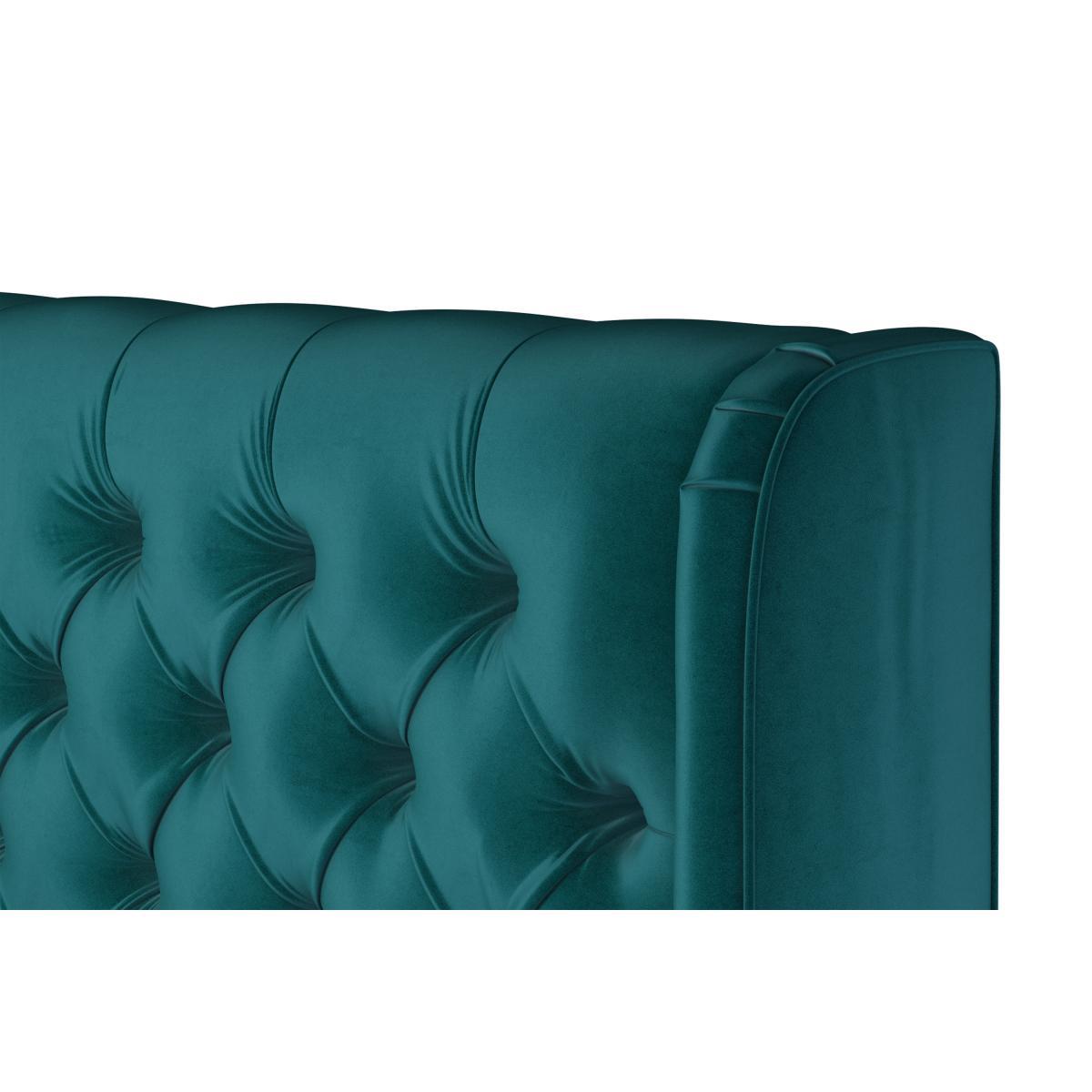 Romare Double Bed with Storage Drawers, Tuscan Teal Velvet – image 4