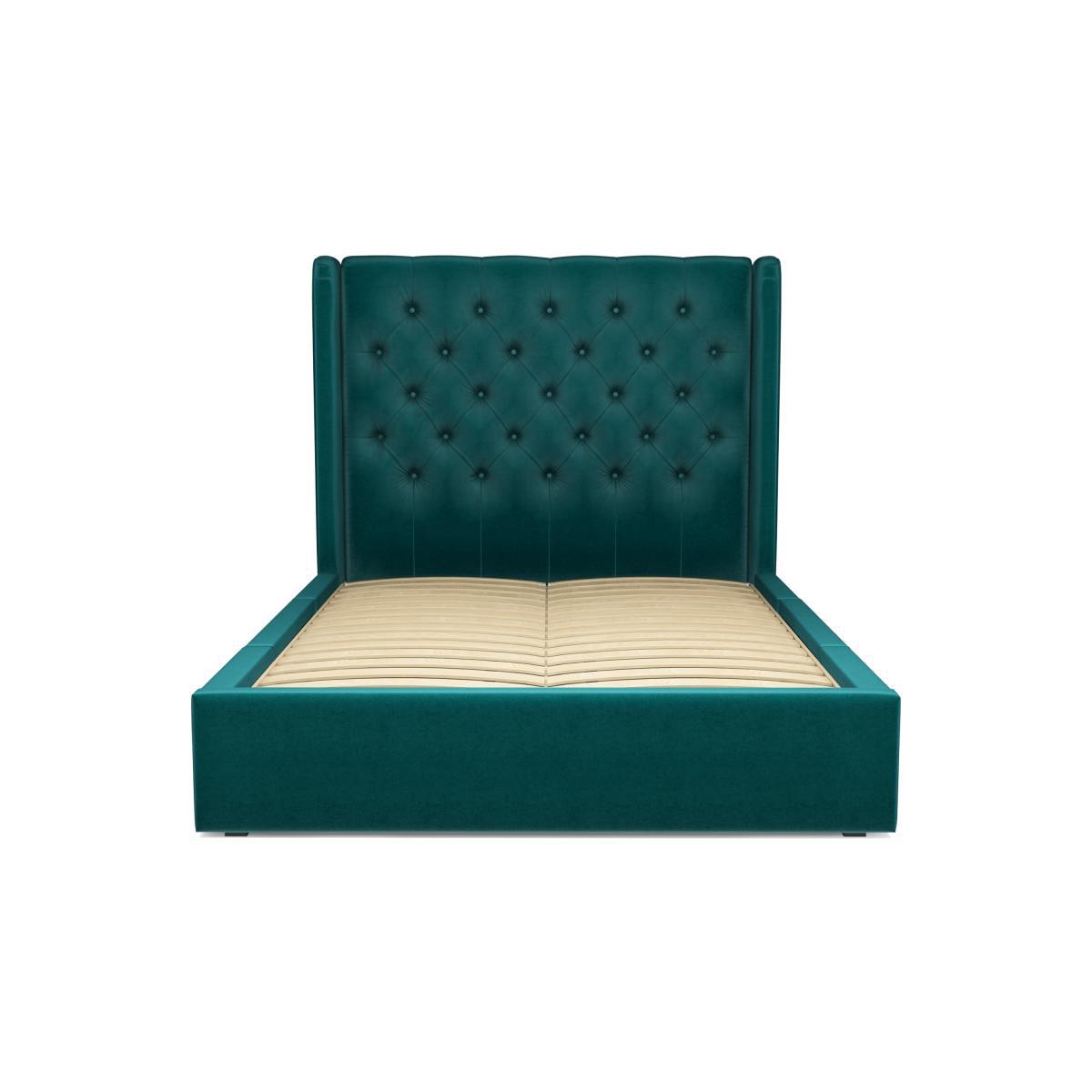 Romare Double Bed with Storage Drawers, Tuscan Teal Velvet – image 7