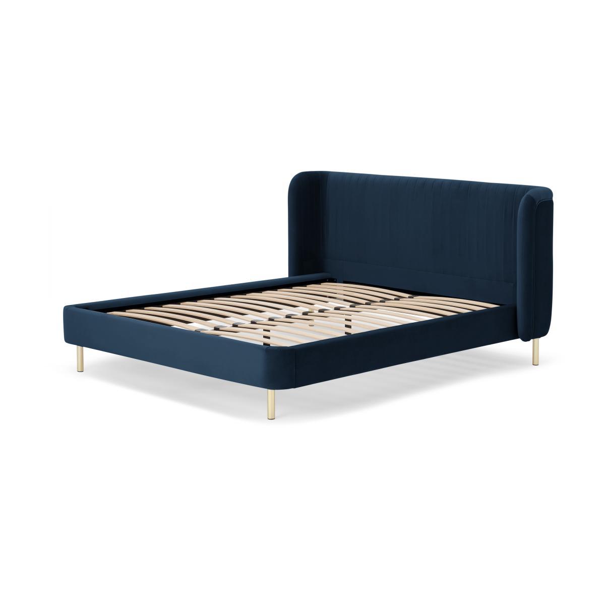 Ilana Double Bed, Sapphire Blue Velvet – image 3