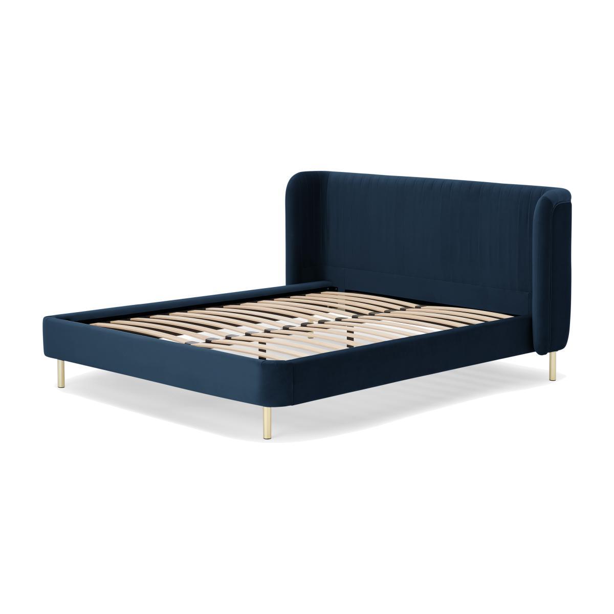 Ilana Double Bed, Sapphire Blue Velvet – image 1