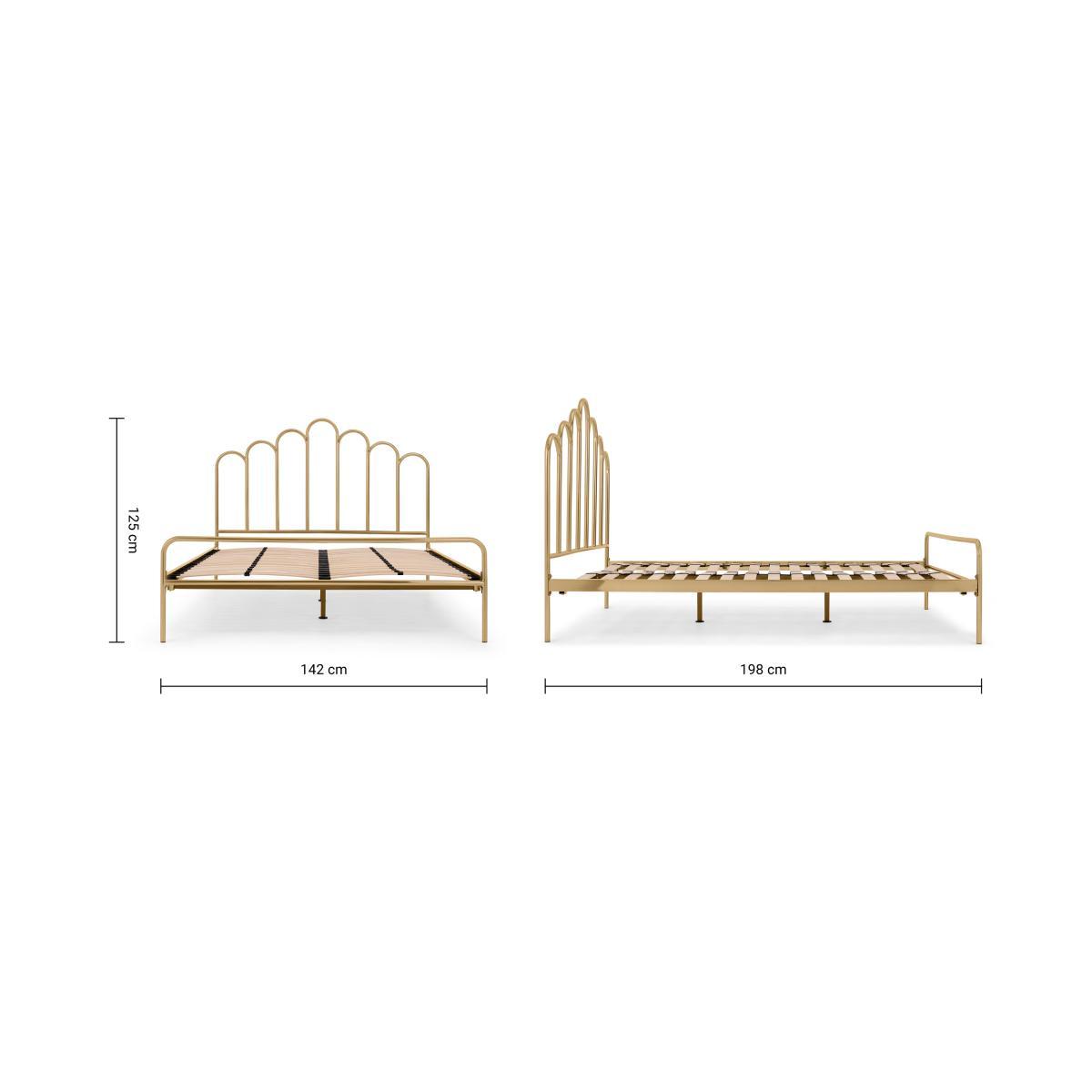 Kiruna Double Bed, Brass – image 8