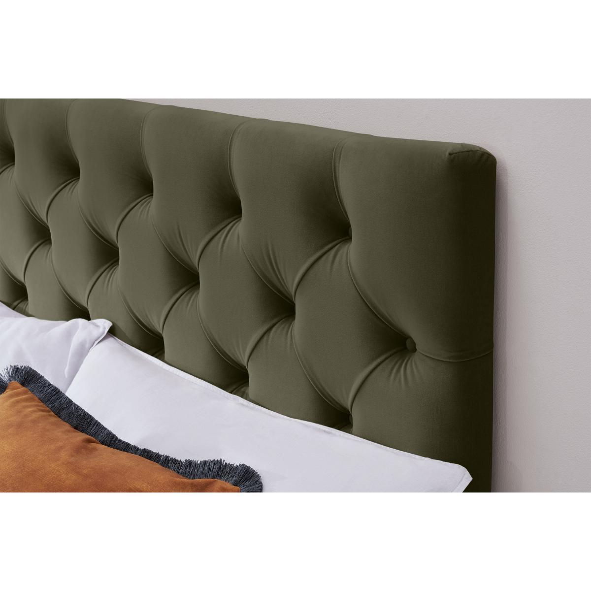 Skye Double Bed, Sycamore Green Velvet with Black Legs – image 5