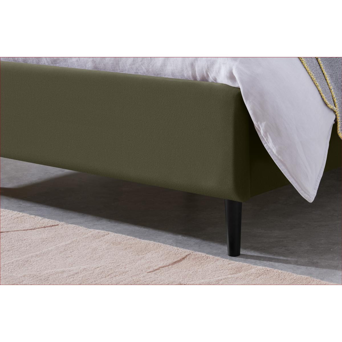 Skye Double Bed, Sycamore Green Velvet with Black Legs – image 6