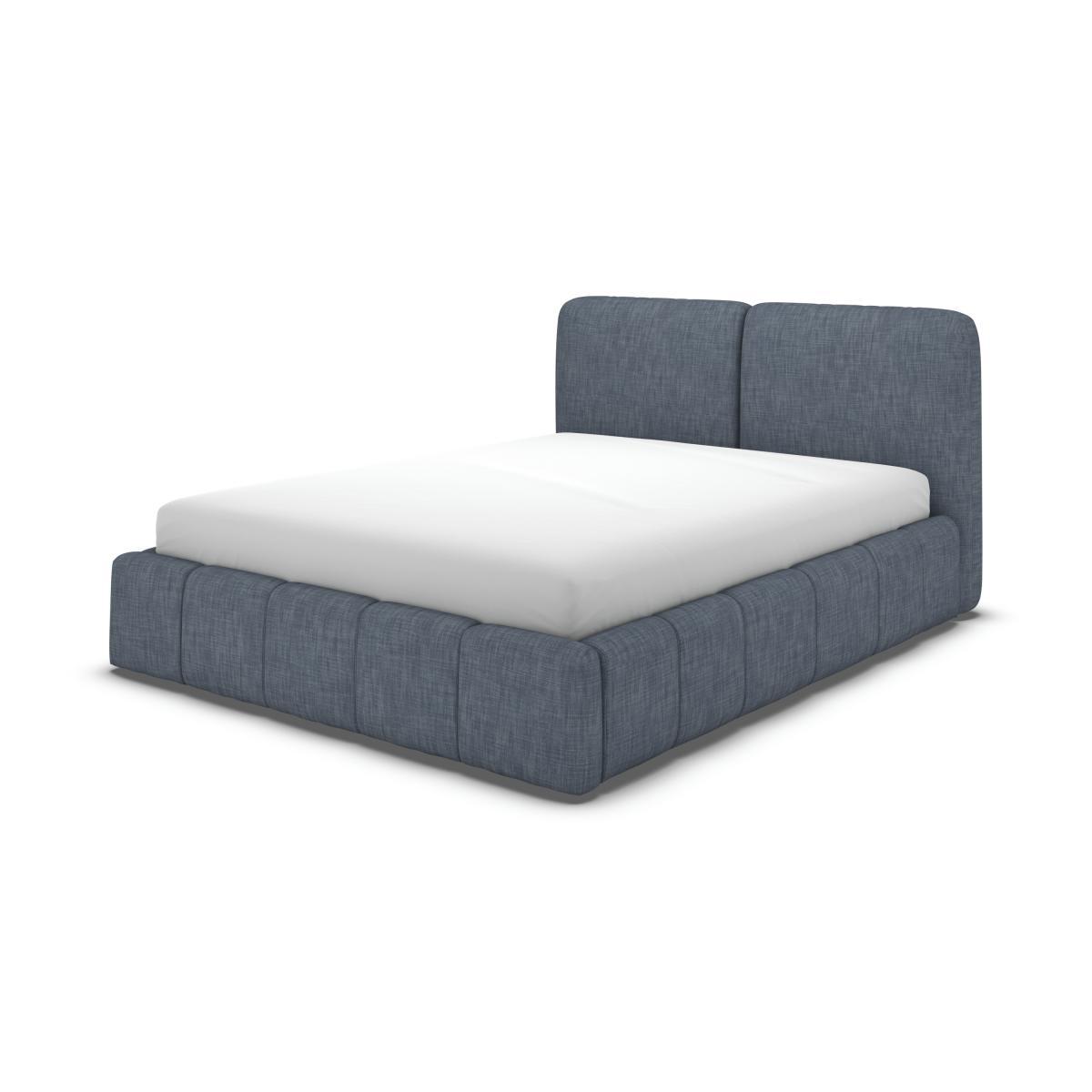 Maxmo Double Bed with Storage Drawers, Denim Cotton – image 2