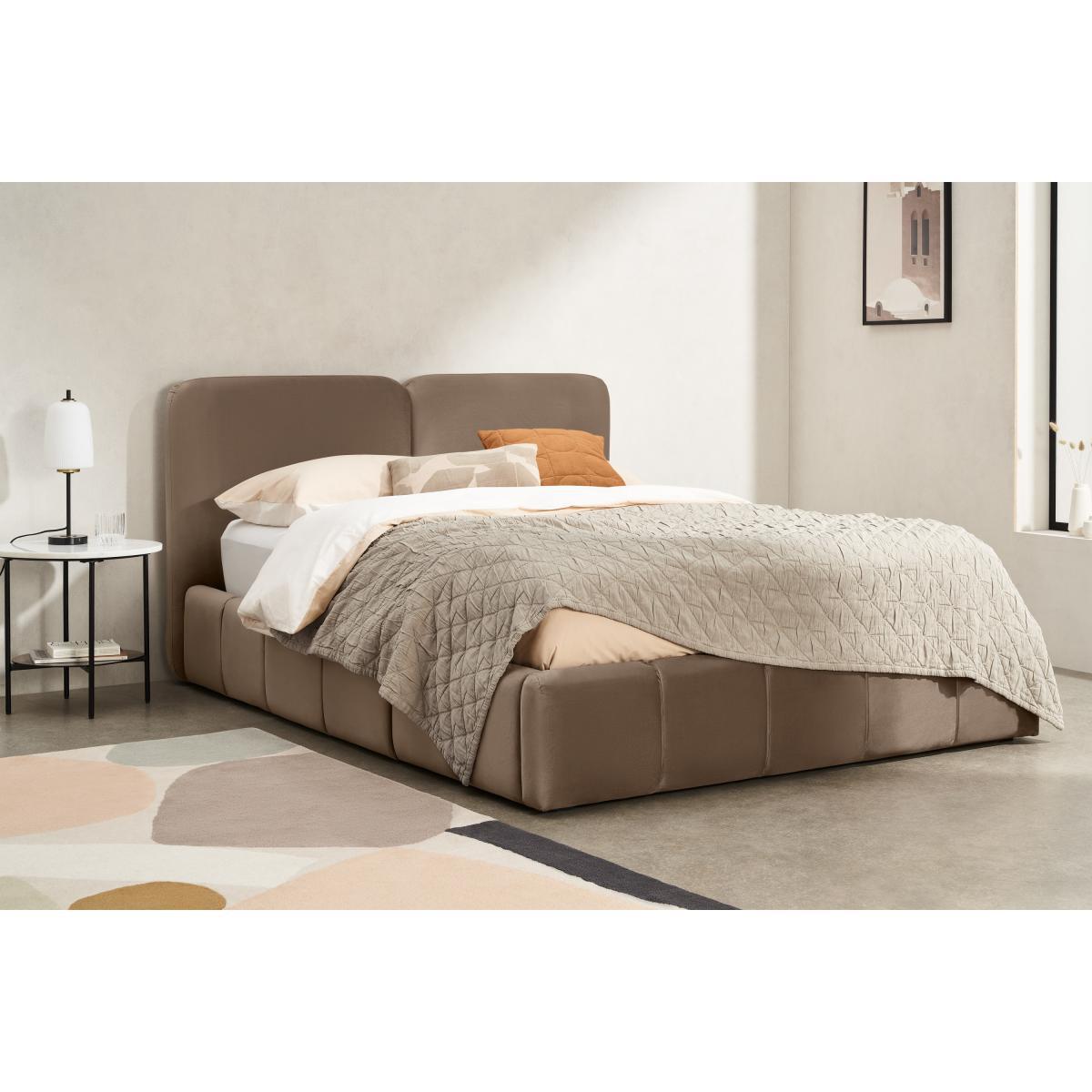 Maxmo Double Bed with Storage Drawers, Denim Cotton – image 3