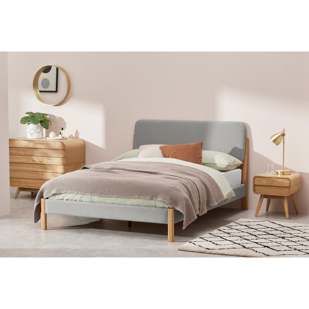 Almera Double Bed, Cool Grey & Oak – image 4