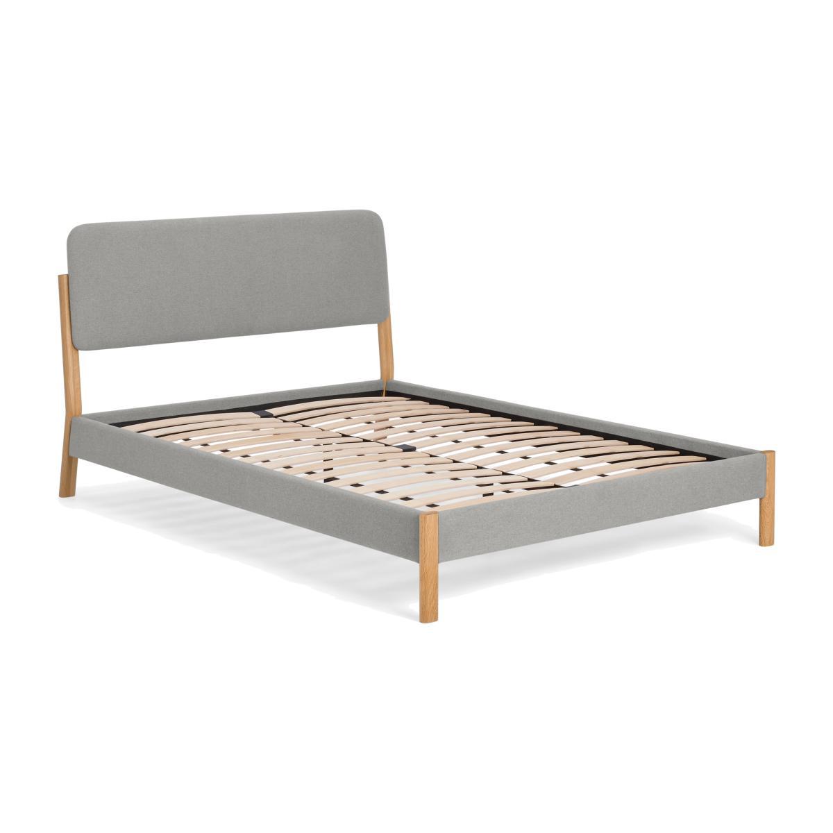 Almera Double Bed, Cool Grey & Oak – image 1