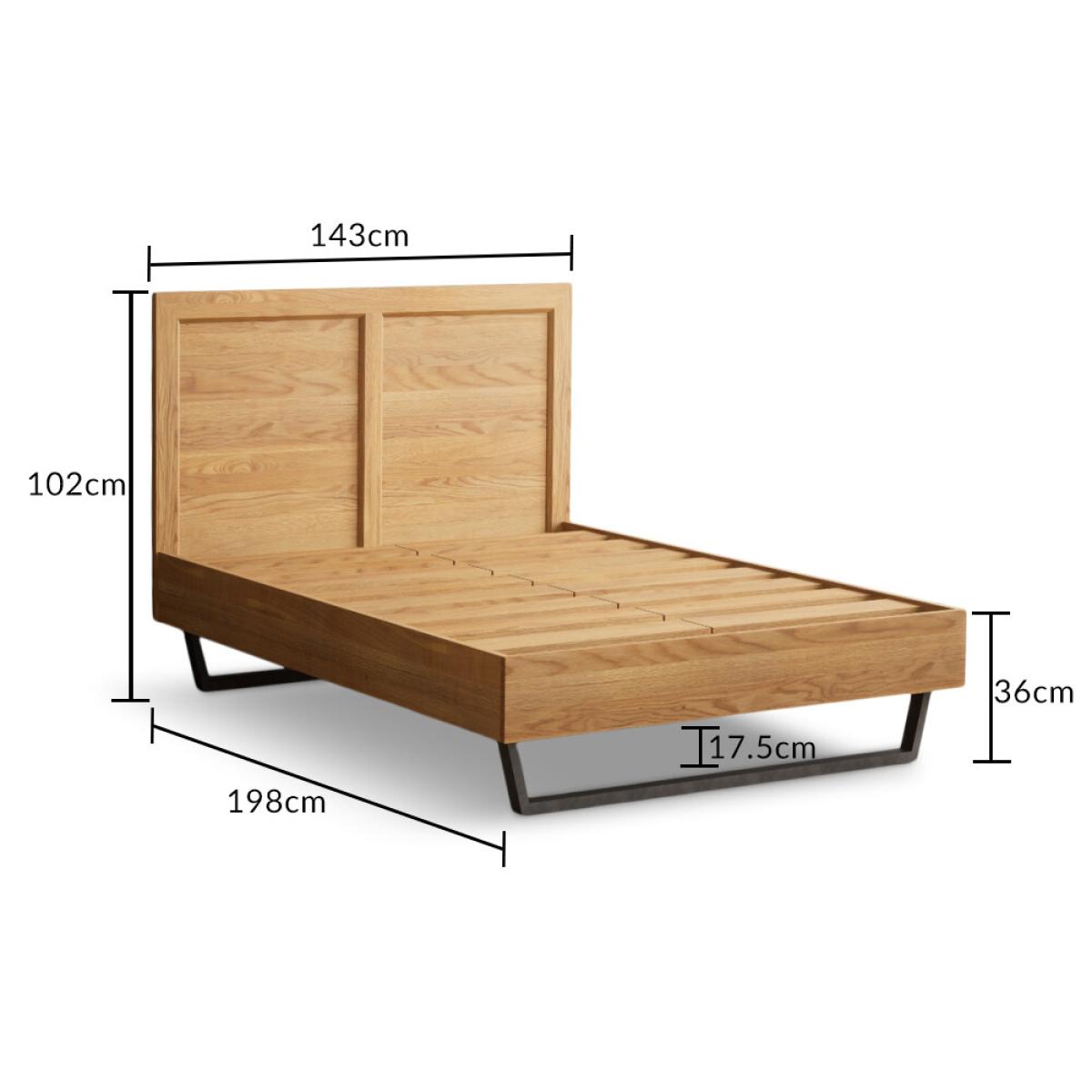 Loft Solid Oak Double Bed – image 8