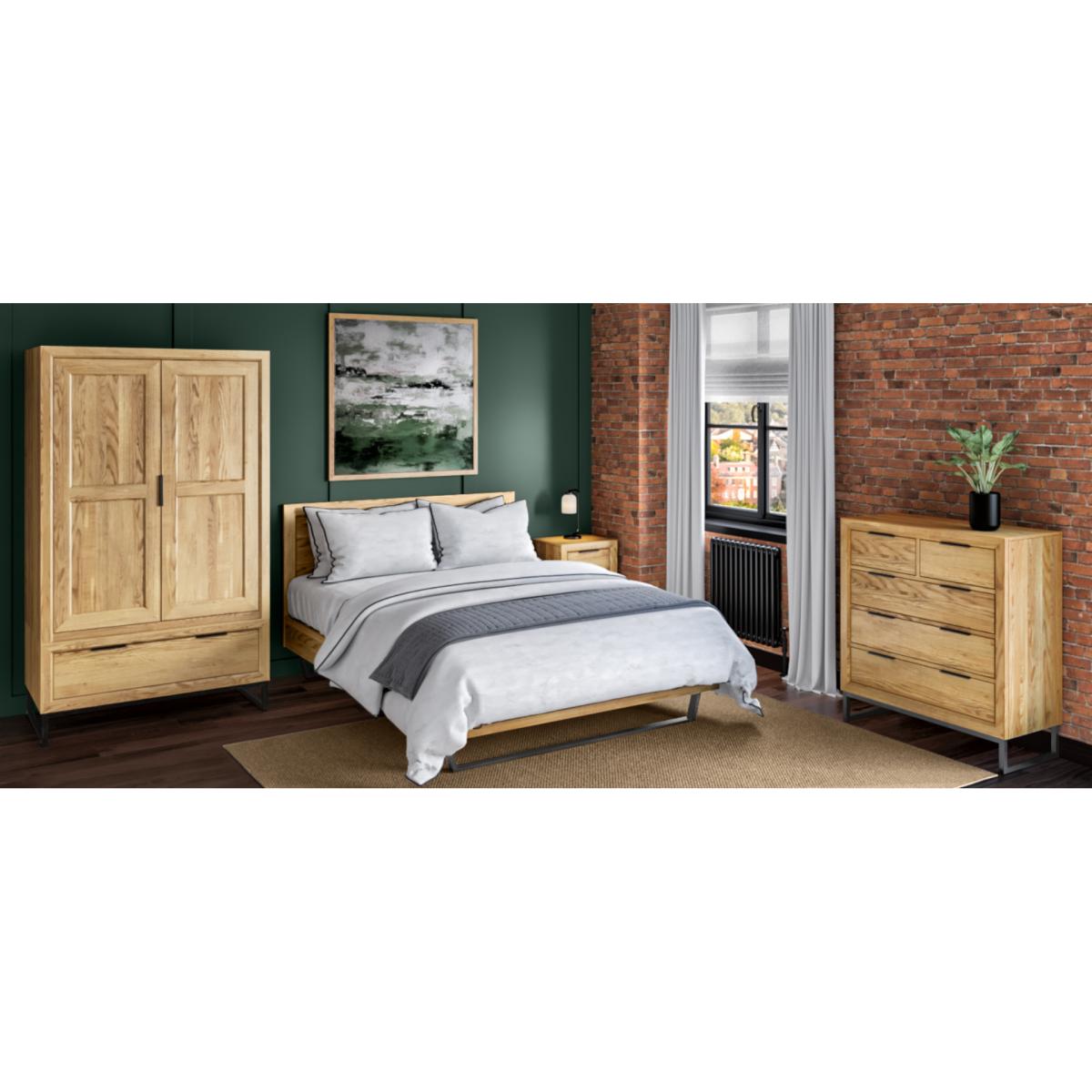 Loft Solid Oak Double Bed – image 9