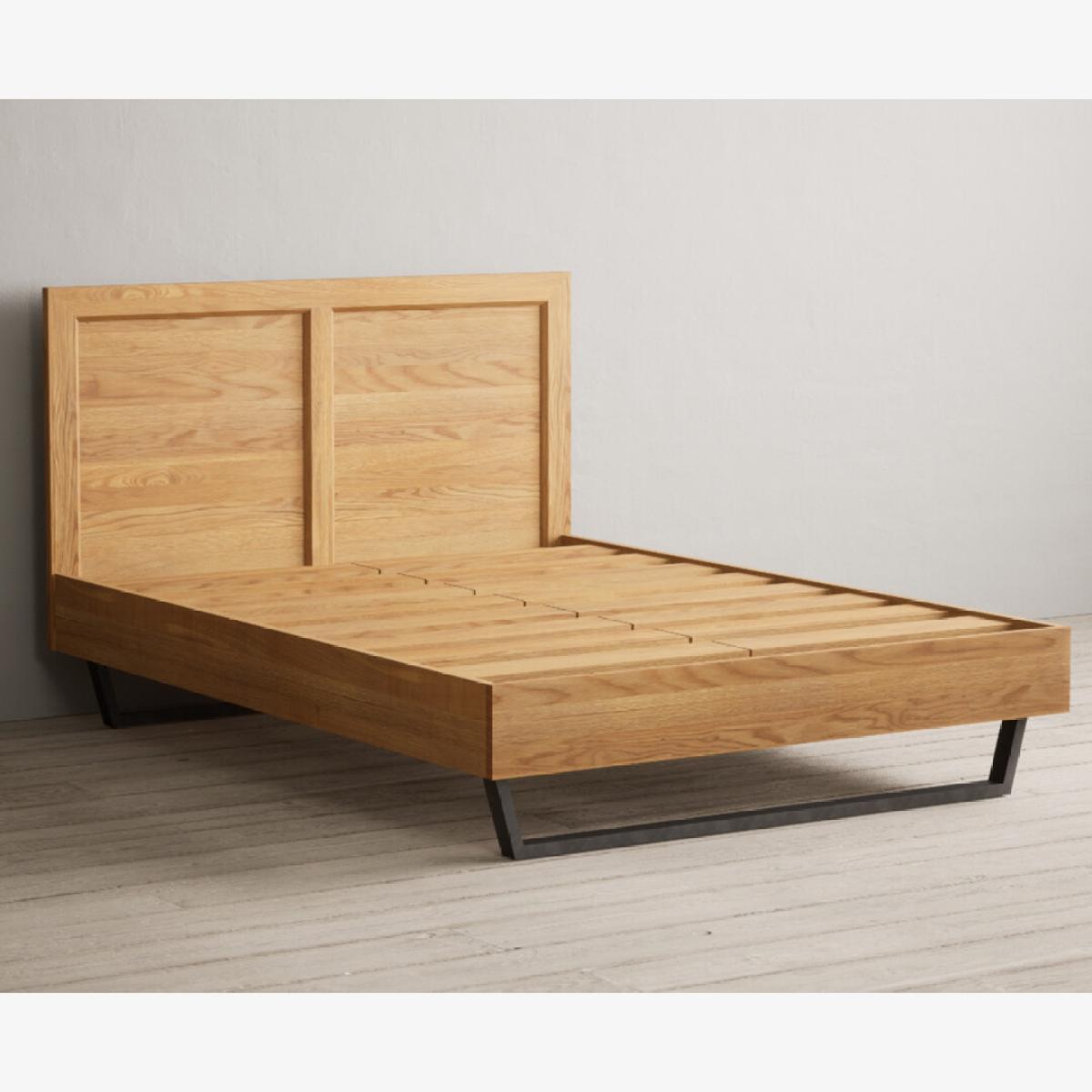 Loft Solid Oak Double Bed – image 1
