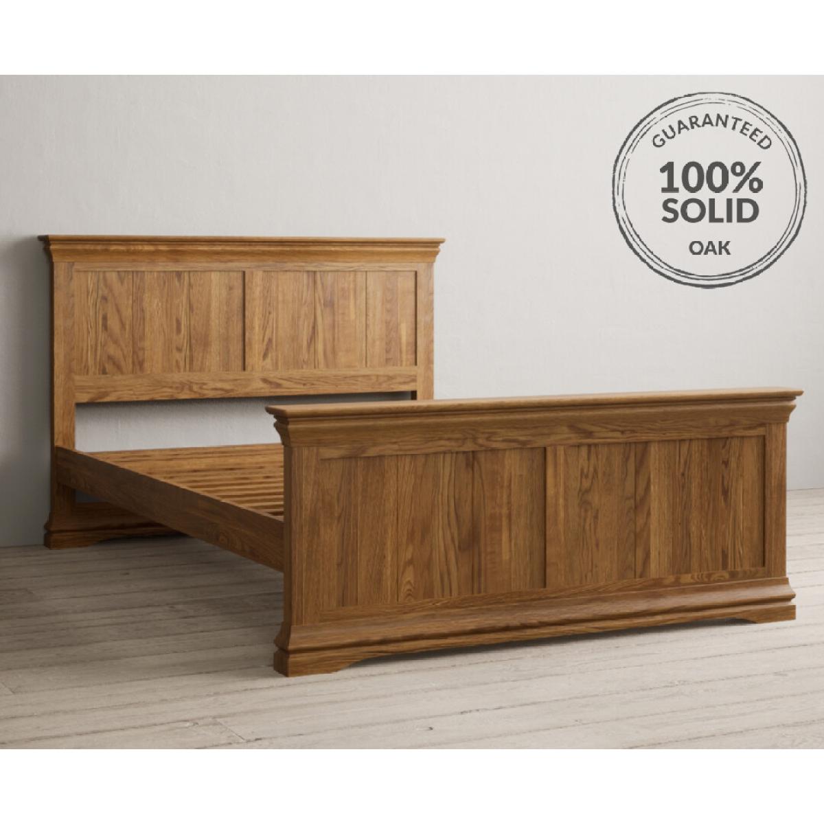 Burford Rustic Solid Oak Double Bed – image 2