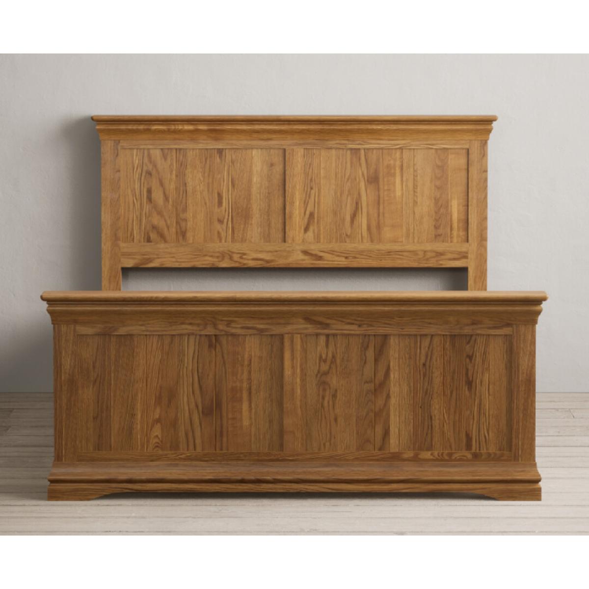 Burford Rustic Solid Oak Double Bed – image 3