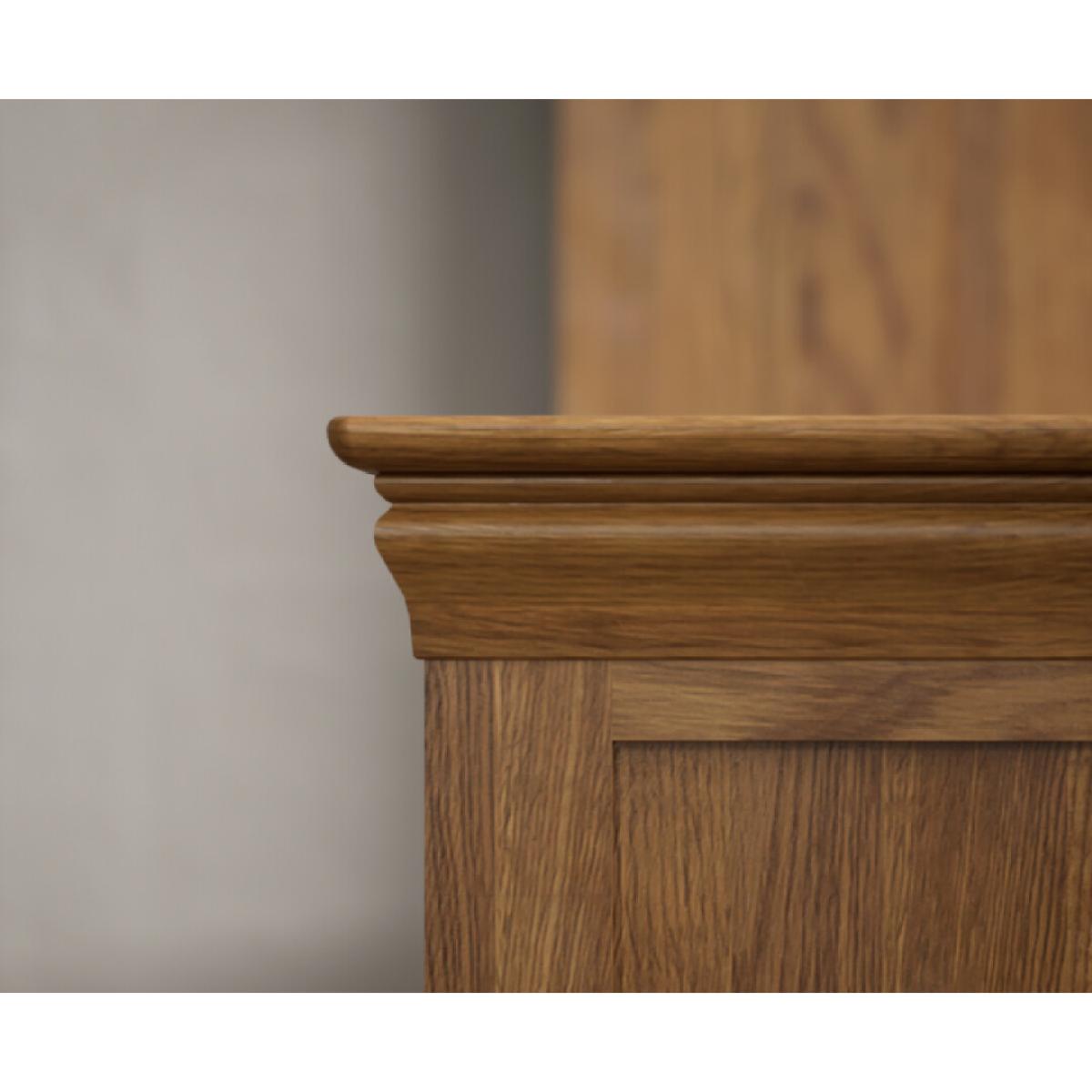 Burford Rustic Solid Oak Double Bed – image 4