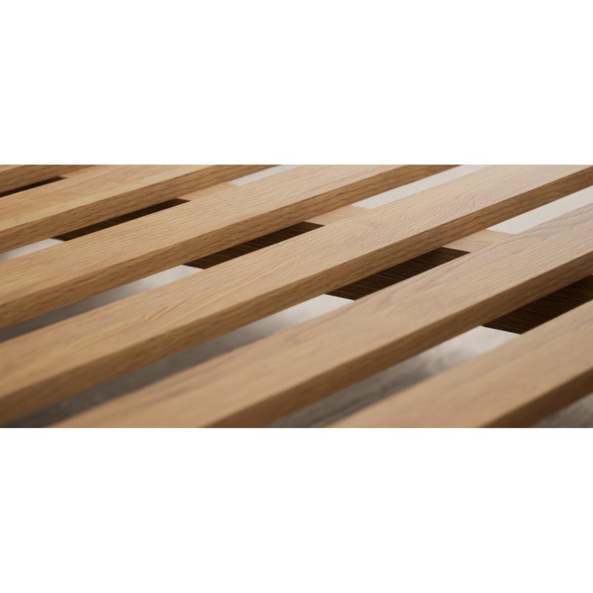 Francis Oak and Light Grey Painted Double Bed – image 9