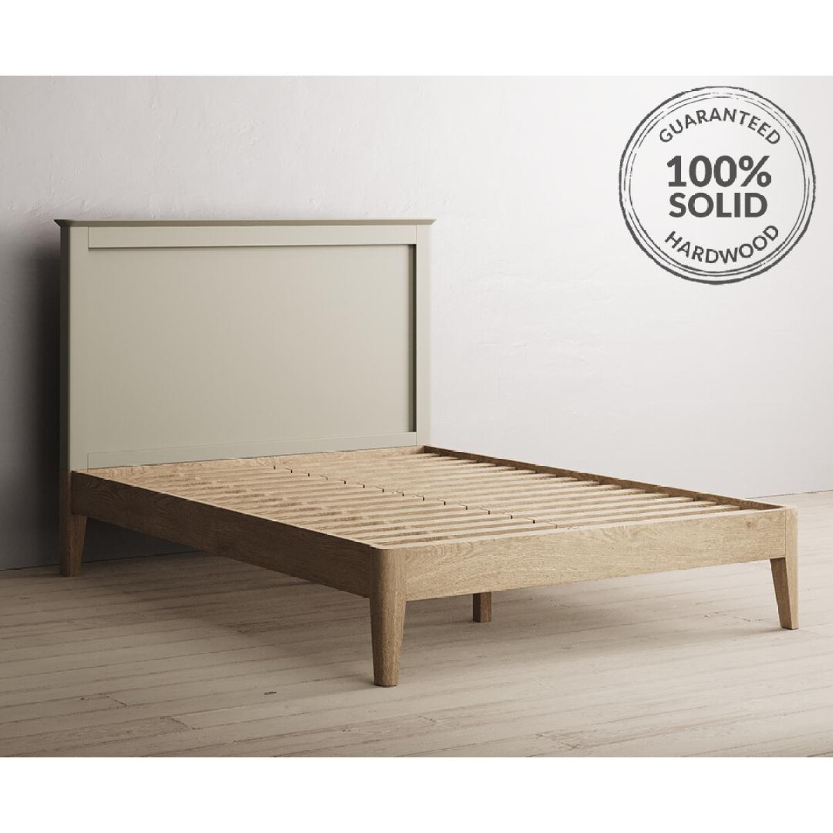 Ancona Oak and Soft Green Painted Double Bed – image 2