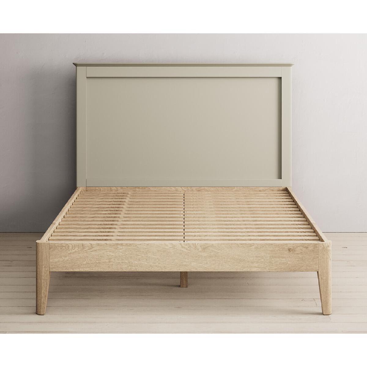Ancona Oak and Soft Green Painted Double Bed – image 3