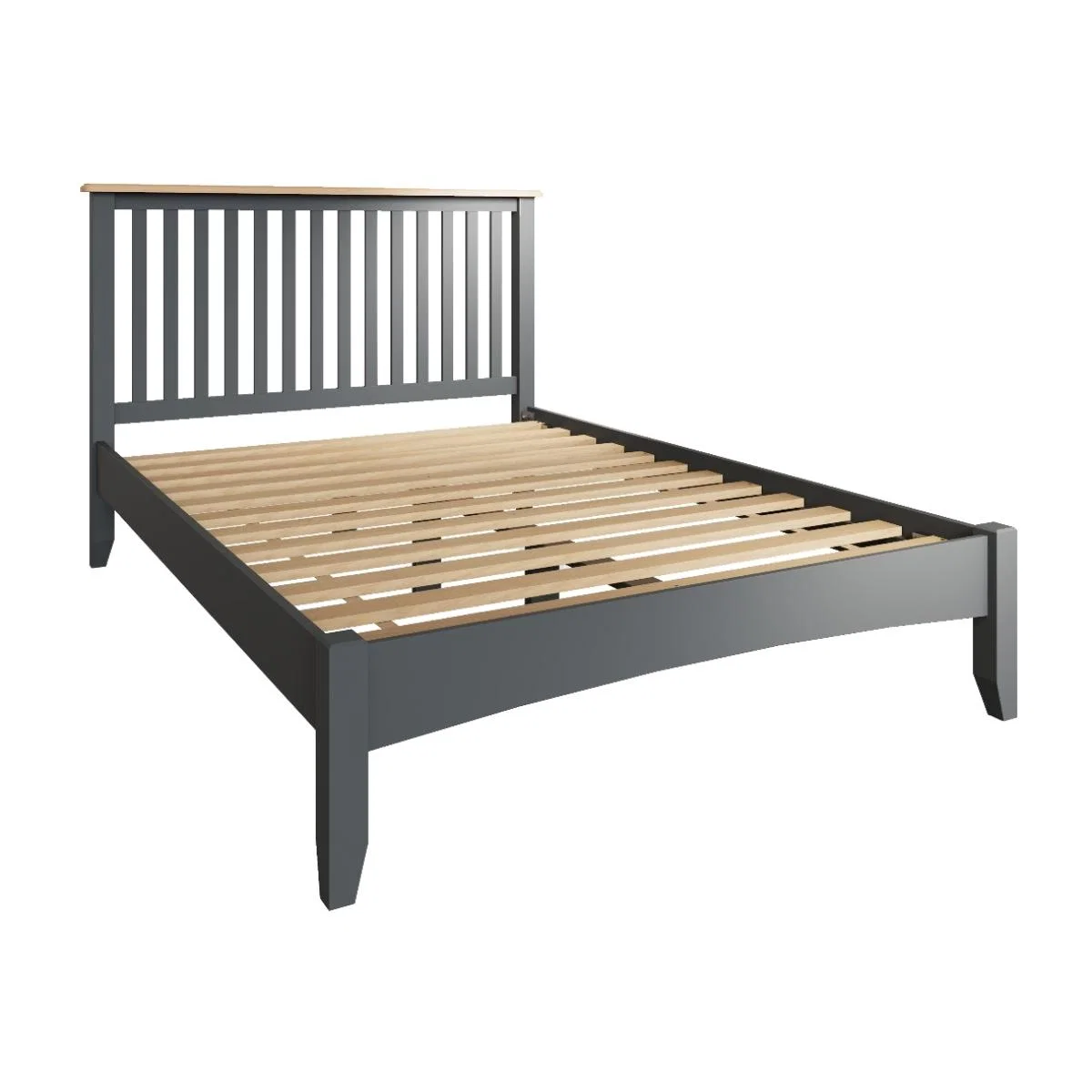 Arlia Oak and Grey Double Bed – image 1