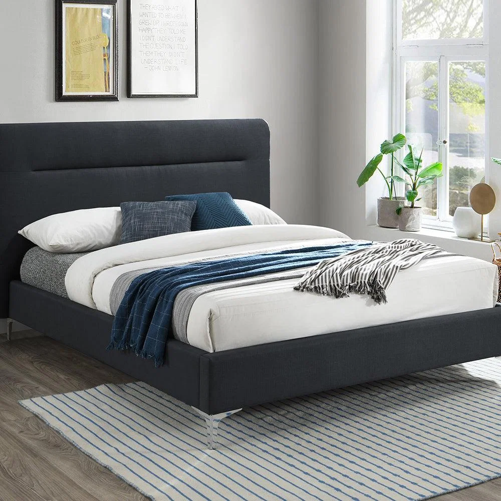 Olivia's Fisher Fabric Bed in Charcoal / Double – image 1