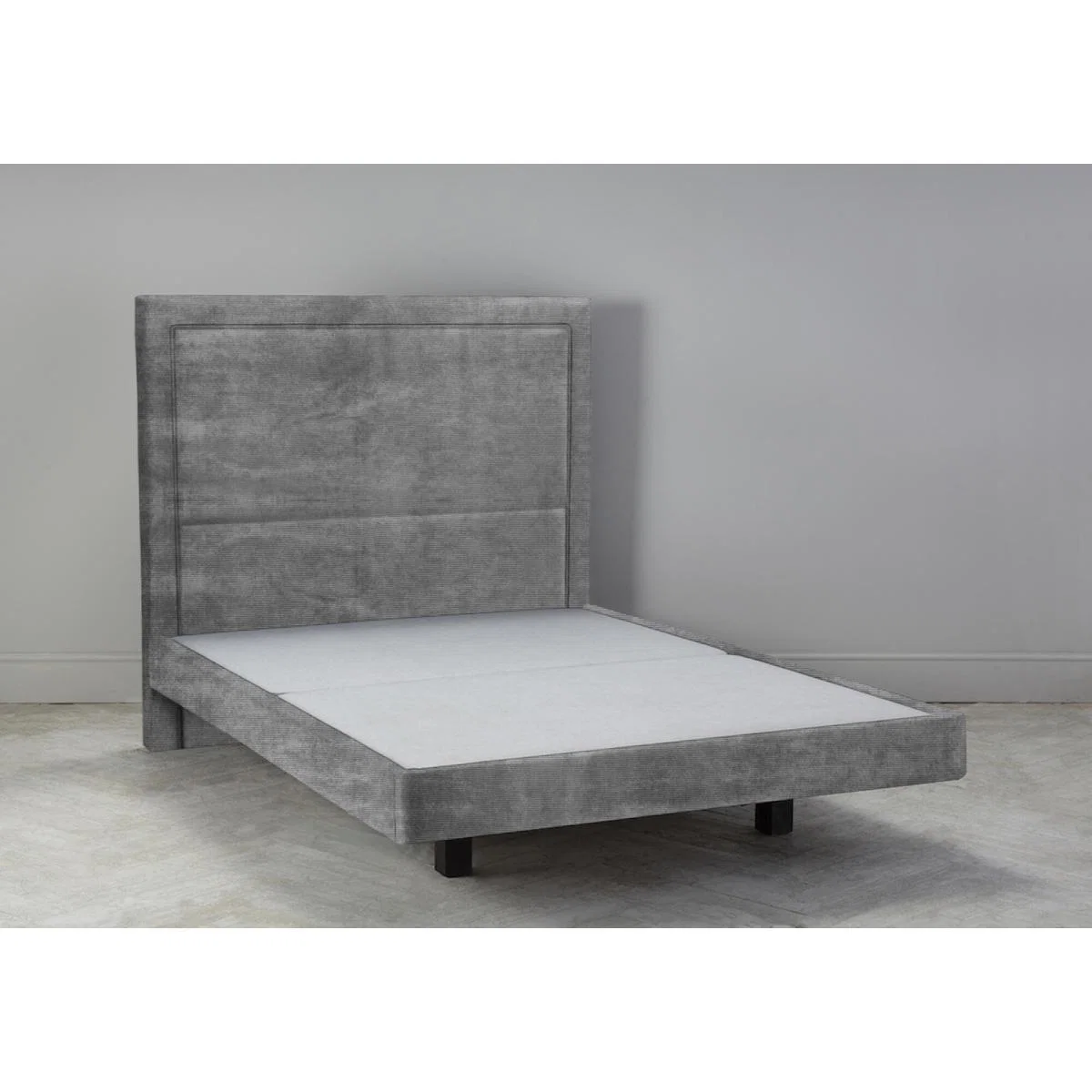 Hover 4'6 Double Size Bed Frame in Cloudy Grey" – image 1