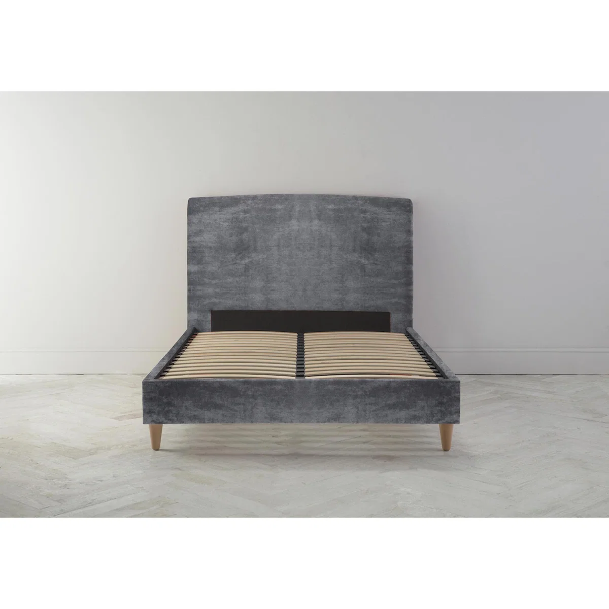 Ted 4'6 Double Bed Frame in Rhino Grey" – image 1