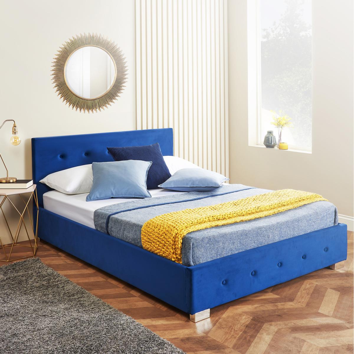 Nicole Ottoman Storage Bed - Blue / Double / Yes – image 6