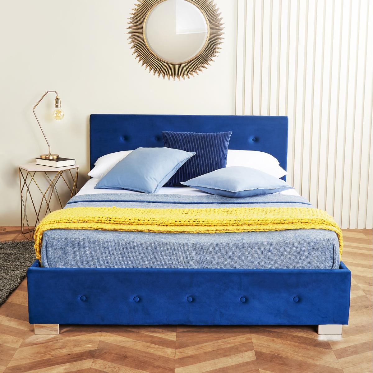 Nicole Ottoman Storage Bed - Blue / Double / Yes – image 7