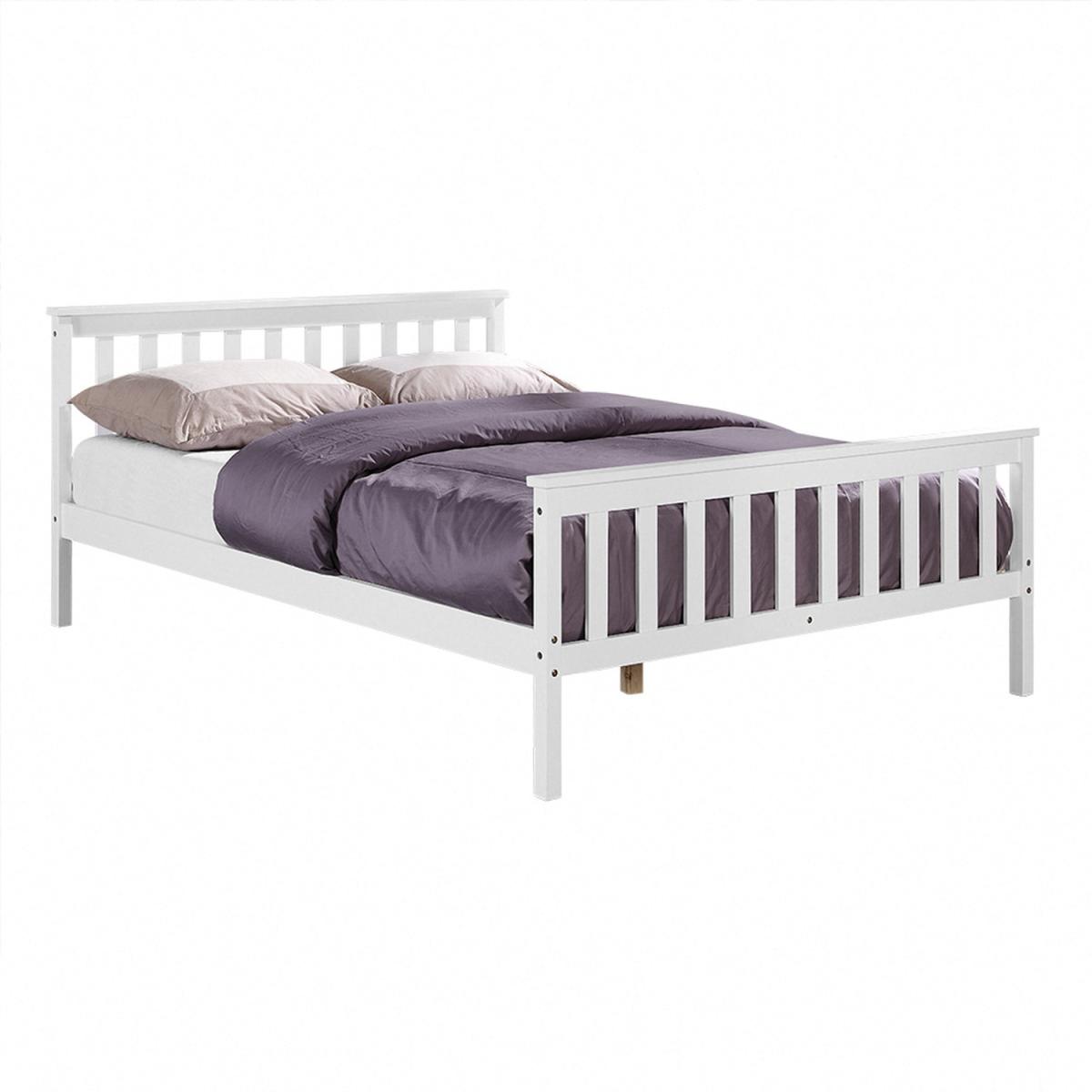 Huntly White Wooden Bed Frame - White / Double – image 2