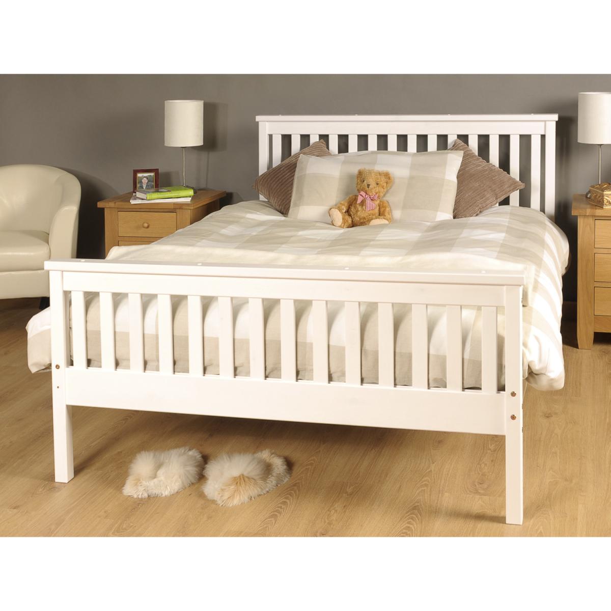 Atlantis Pine Bed Frame - White / Double – image 2