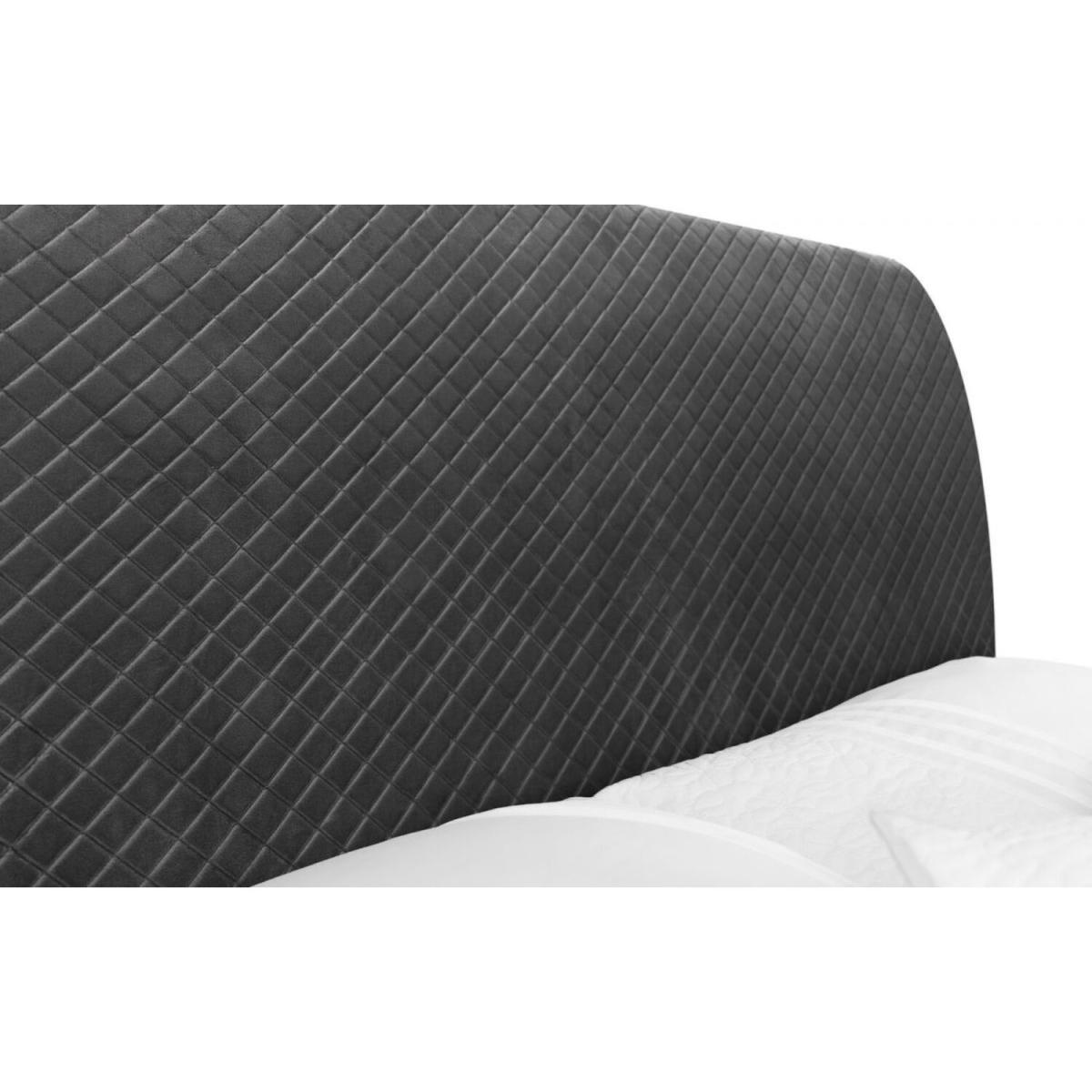 Diamond Premium Quilted Velvet Bed - Grey / Double – image 3