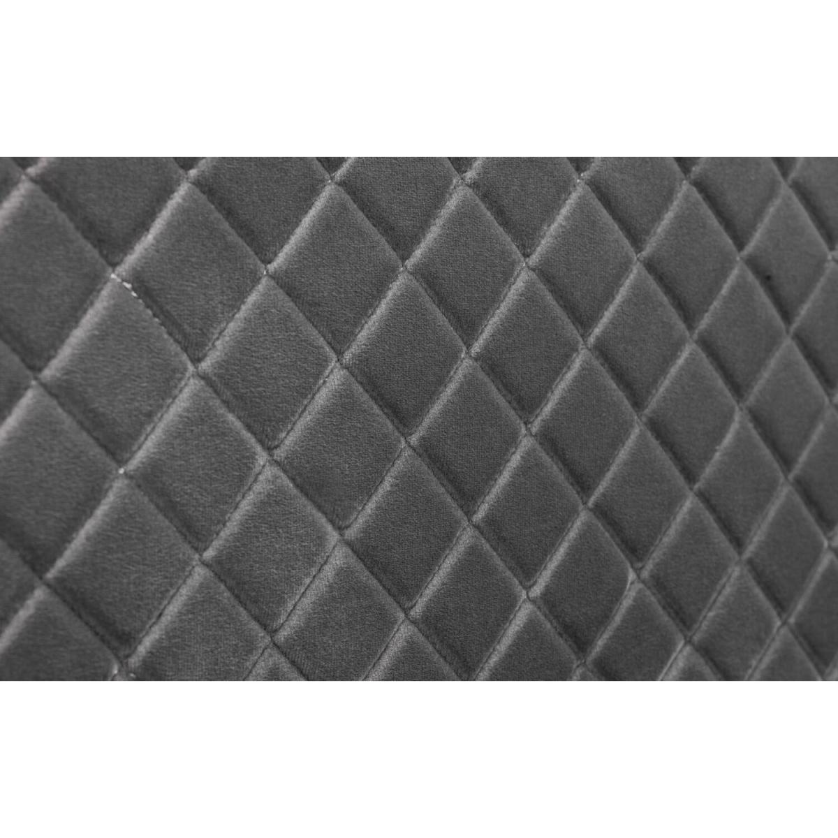 Diamond Premium Quilted Velvet Bed - Grey / Double – image 4