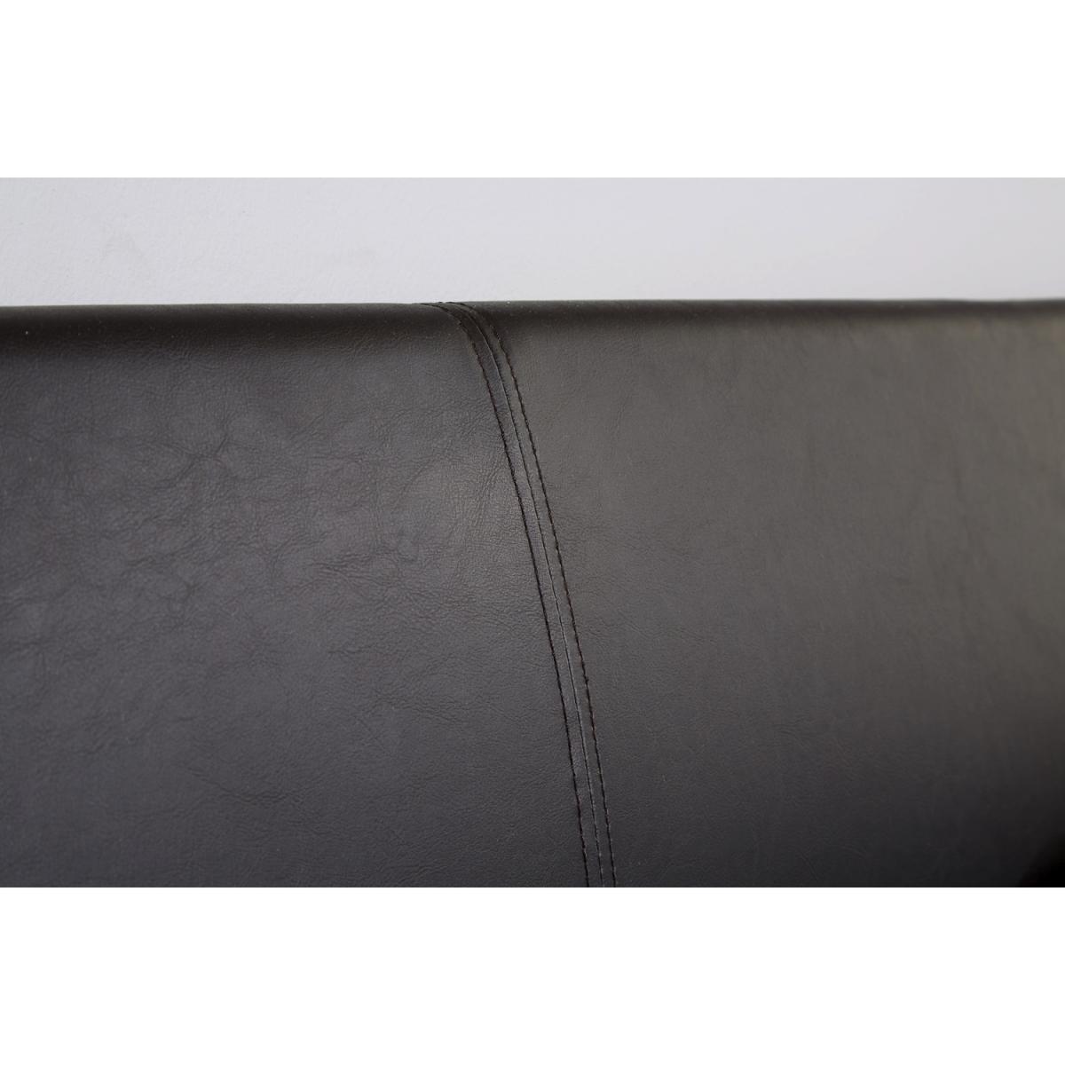 Ascot Ottoman Bed Frame - Brown / Double / No / Faux Leather – image 7