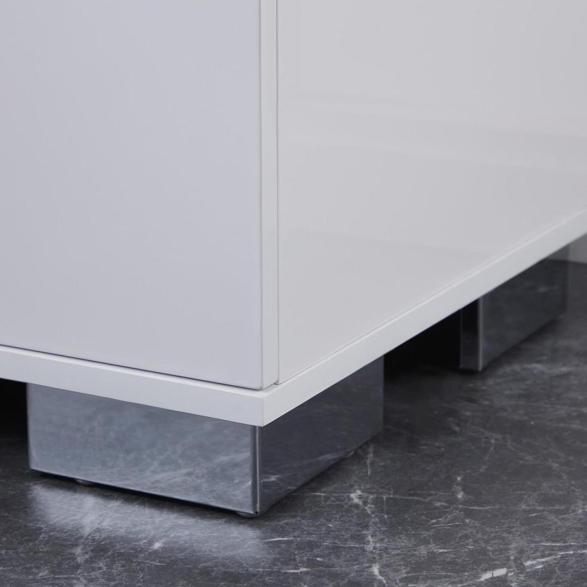 Jesmond High Gloss Double Bed Frame - White – image 5