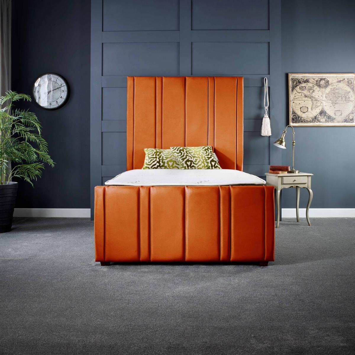 Lucinda Panel Luxury Velvet Upholstered Bed Frame - Black / 119.7kg / 145cm / Double – image 10